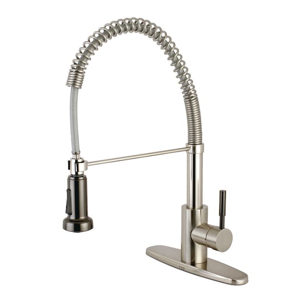Gourmetier Pre-Rinse Kitchen Fct, Brushed Nickel/Black Stainless Steel GSY8888DKL - main
